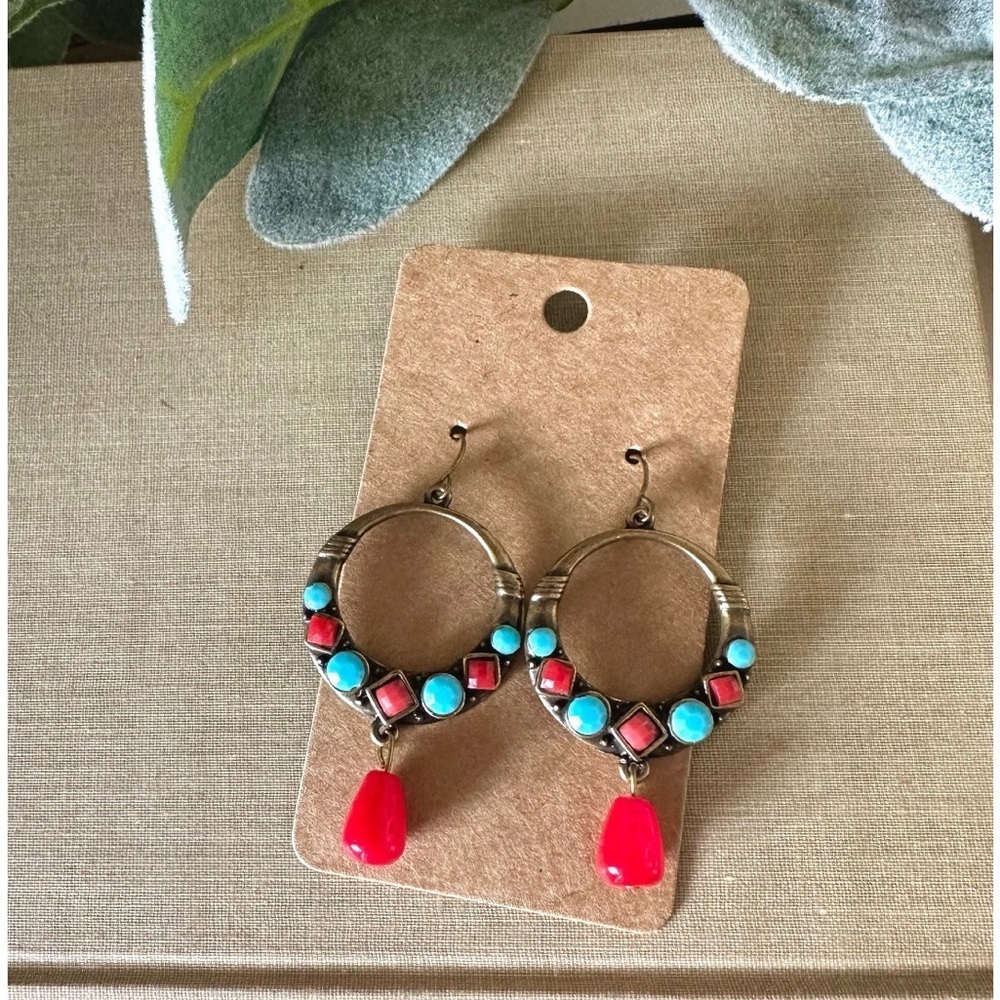 Blue fashion earrings